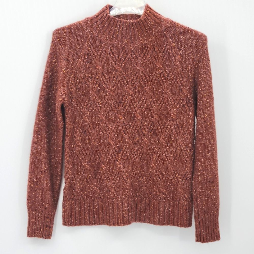 Loft Turtleneck Sweater Women Size XS  Flecked Chunky Knit Winter Fall Cabincore
